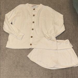 FP Beach Cream Sweater Skort Set